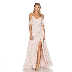 Lovers & Friends Taylor Maxi Dress Floral Blush Pink Size 0
